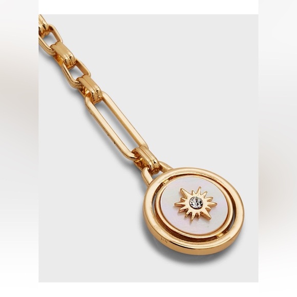 Mignonne Gavigan LUNA Charm Necklace 14K gold Plated  Pearl Boho Crystal NWT - Picture 5 of 7